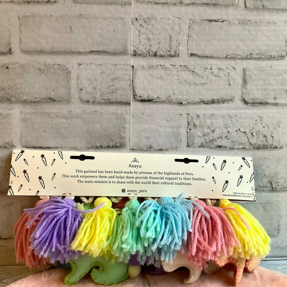 Handmade in Peru 7’ Bunny & Tassel Garland